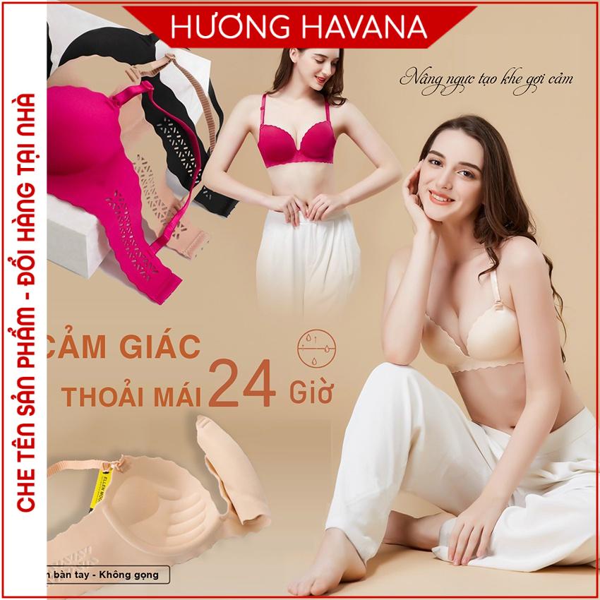 Áo lót nữ su không gọng đệm dày 3cm nâng ngực tạo khe hàng cao cấp HAVANA FLA75