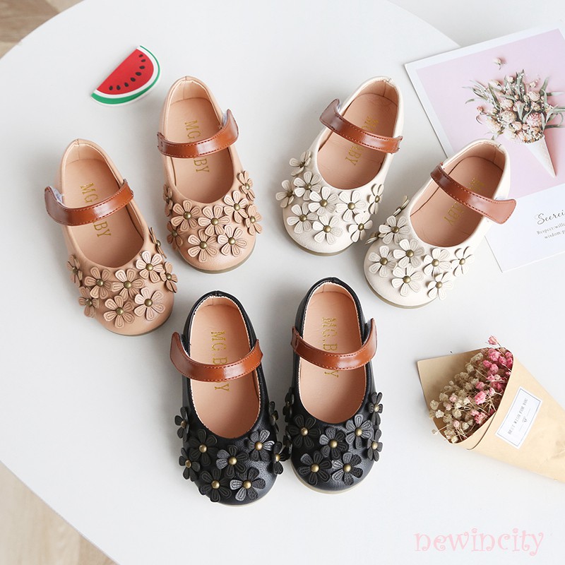 Giày Búp Bê Đính Hoa Xinh Xắn Cho Bé Gái