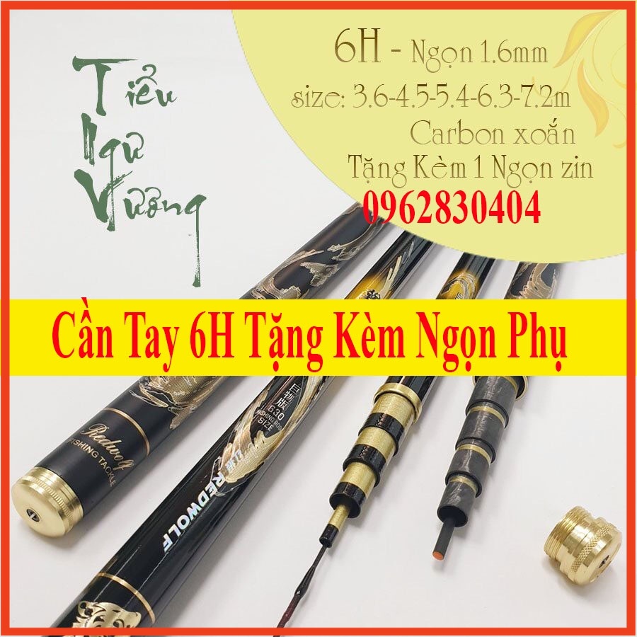 [Cần Câu Tay] Cần Câu Tay, Cần Câu Tay Tiểu Ngư Vương 6H chất liệu carbon CD20