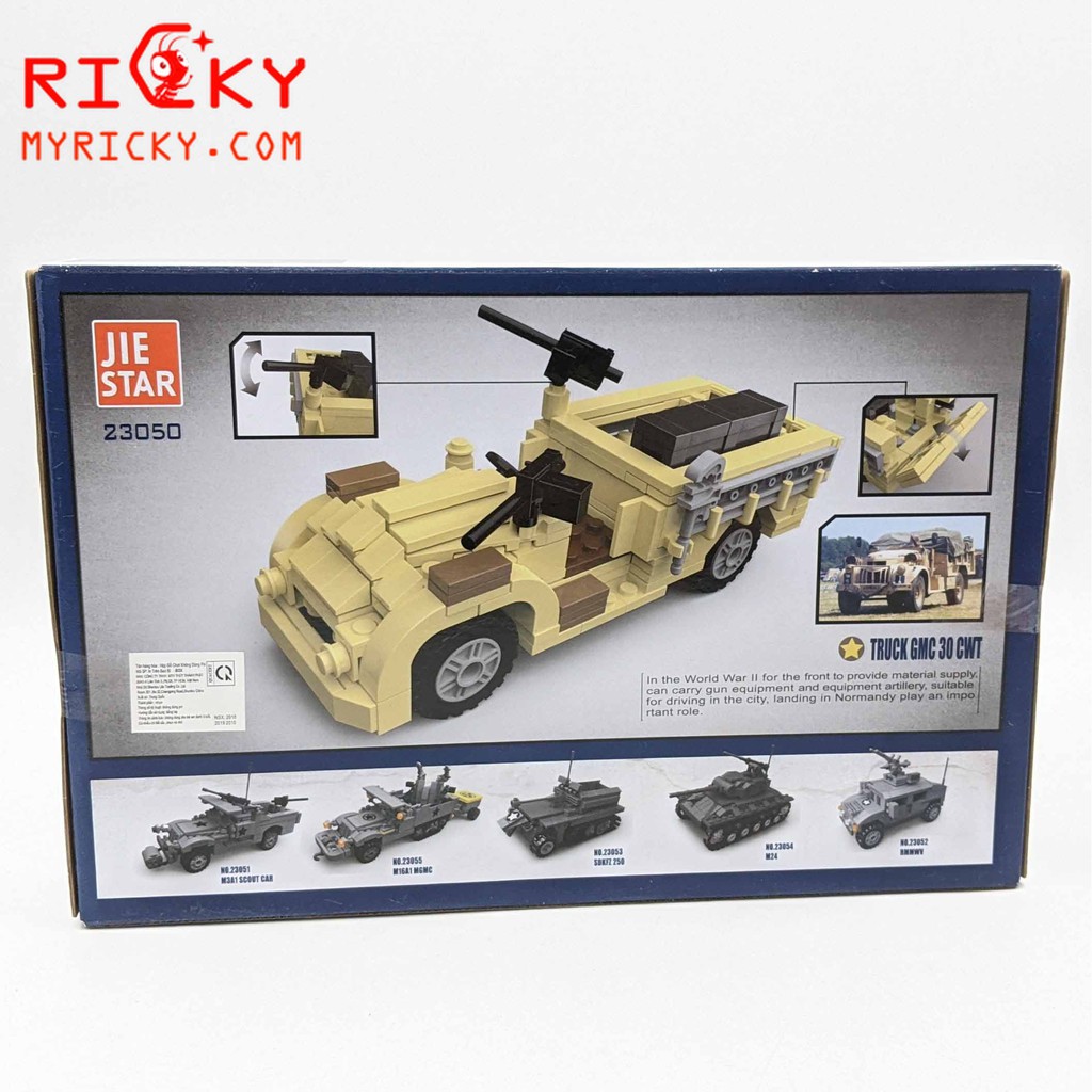 Bộ LEGO lắp ráp xe quân sự 277 miếng - Lego lắp ráp chiến tranh thế giới thứ 2