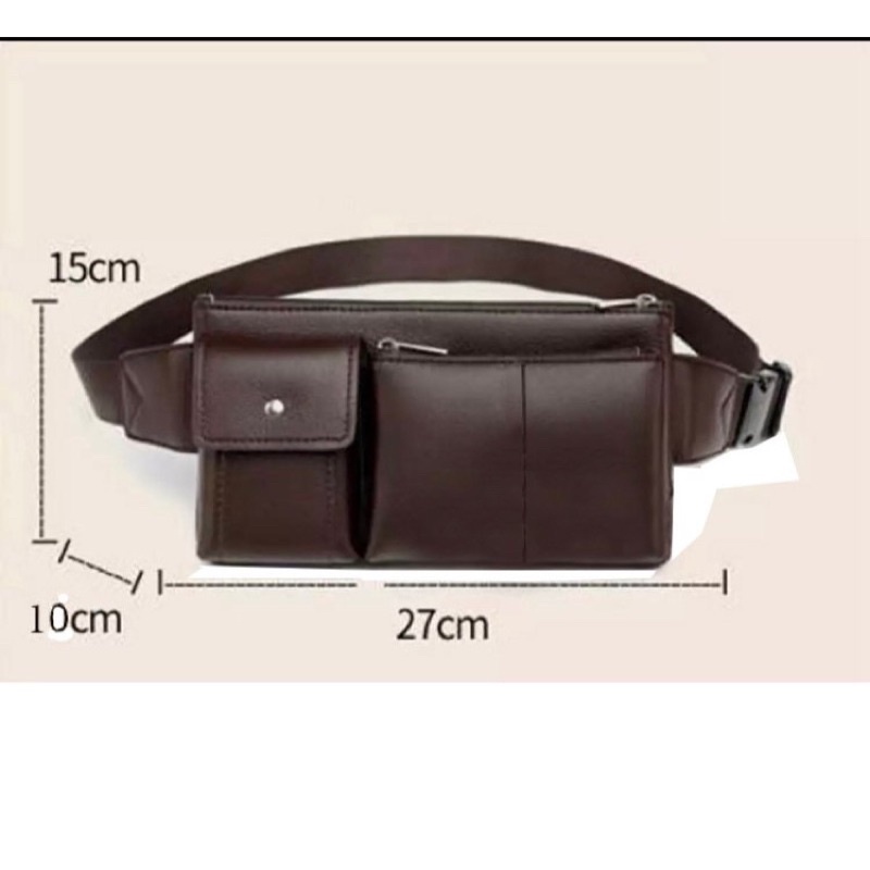 Túi Đeo Chéo Unisex Chống Nước Nhiều Ngăn Chất Liệu Da Mềm - Túi Bao Tử Da PU Cao Cấp Chống Nước Nhỏ Gọn