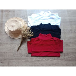 Áo thun gân cổ 7 phân tay dài