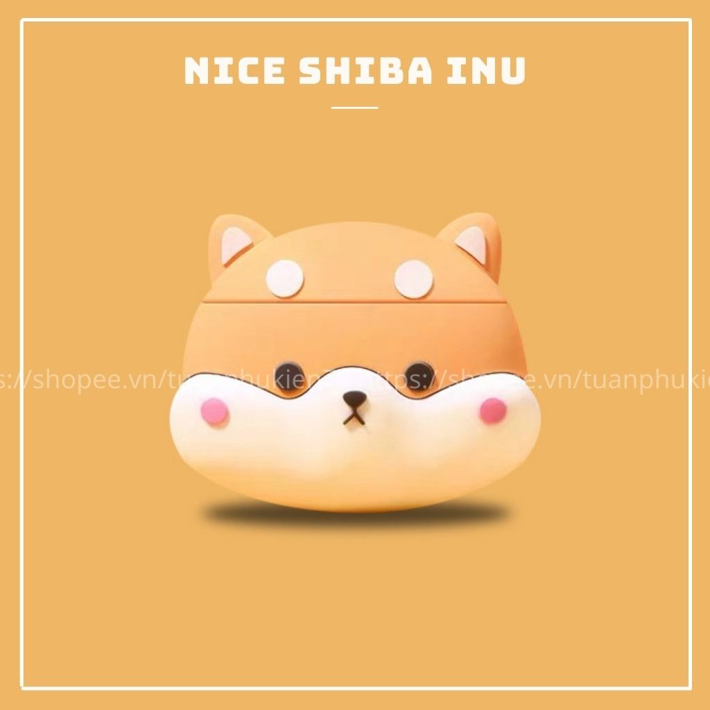 🔥 Case Ap 1/2 & Pro 🔥 Freeship 🔥 VỎ BỌC MODEL SHIBA INU Cho Tai Nghe Không Dây (Bluetooth) - Tuancase75