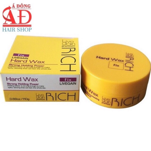 [G02] [Chính hãng] [Siêu rẻ] Sáp vuốt tóc siêu cứng Livegain Premium Rich Hard Wax Fix Hàn Quốc 110g S007