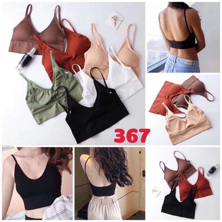 Áo Ngực Croptop Nữ SAM SAM Bra Cotton Lưng Chữ U Mút Mỏng Hàng Bán Shop