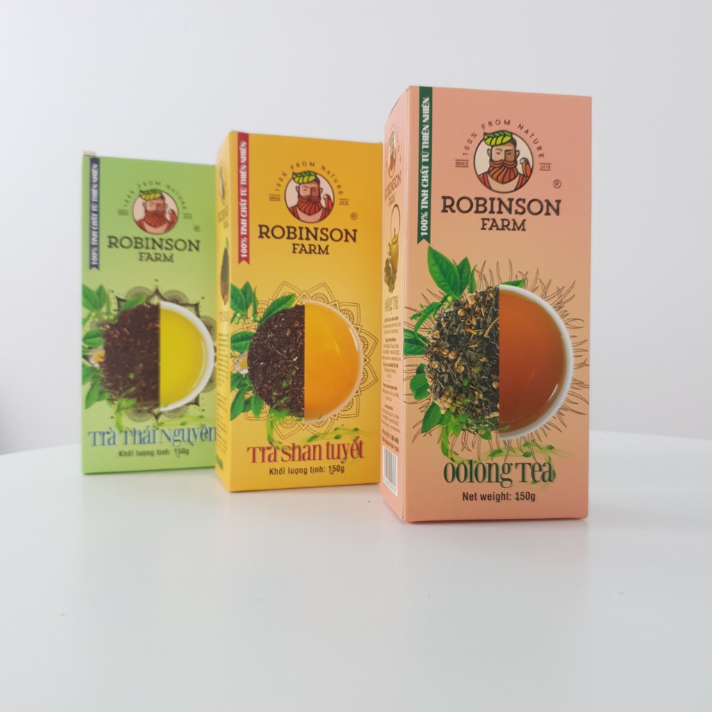 Trà Pha Ấm Oolong Đào Robinson Farm 150gr 100% lá trà tươi nguyên chất chọn lọc - Thơm ngon đậm vị - Chất lượng hảo hạng
