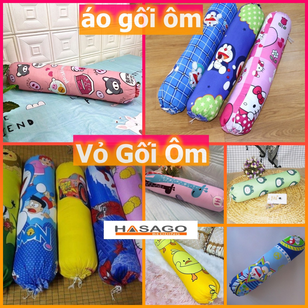 Áo Gối Ôm Vỏ Gối Ôm Cỡ 35x100cm Có Bèo và Dây Buộc (mẫu 34 đến 53)