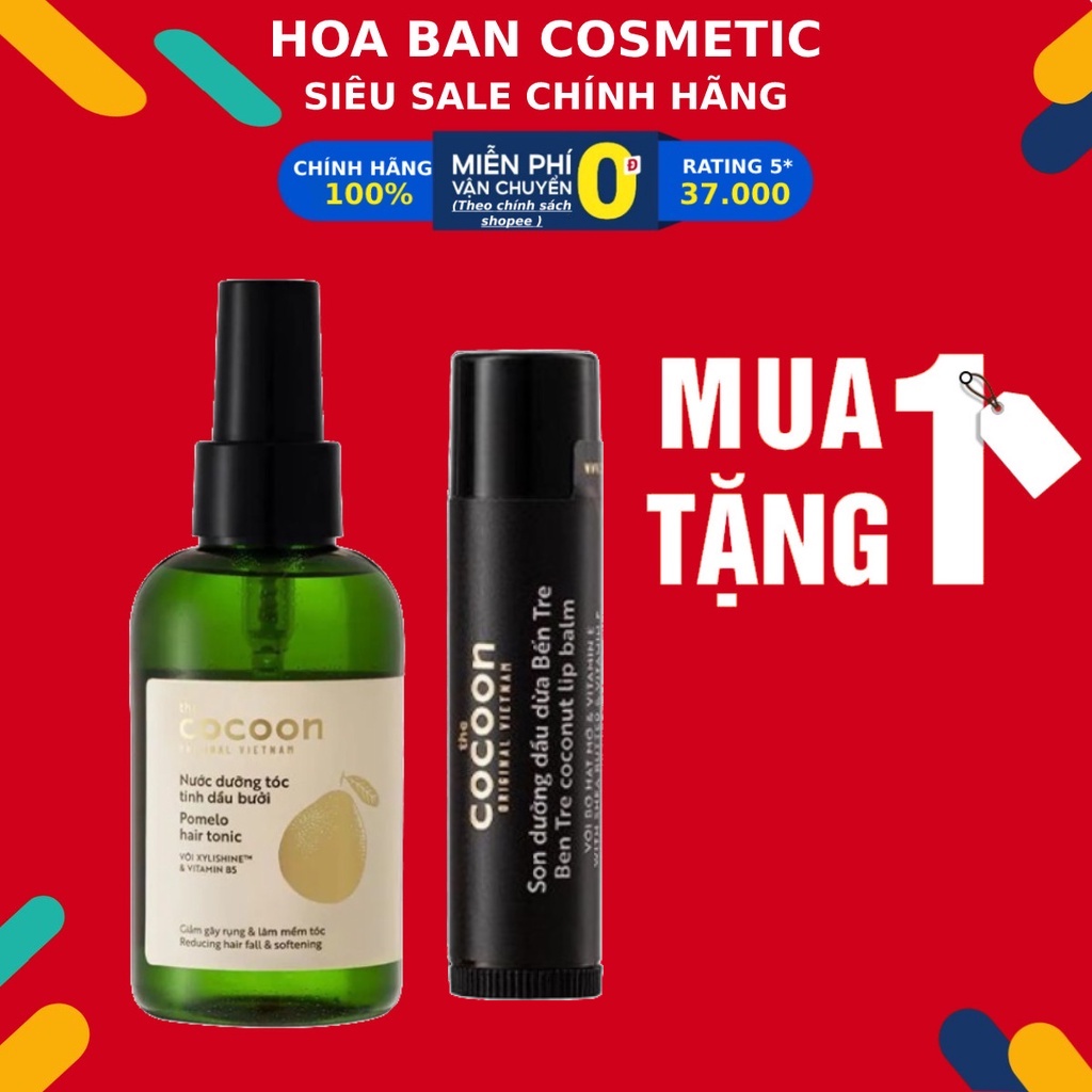 Nước Dưỡng Tóc Tinh Dầu Bưởi Cocoon 140ml - Hoa Ban Cosmetic