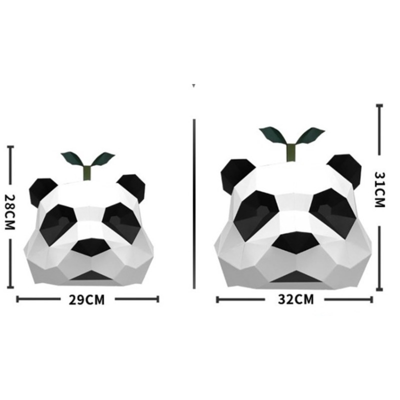 YOYO Mô hình giấy ba chiều 3d giáng sinh hình mũ gấu trúc thú cưng tạo ra tượng cát thật hài hước mặt nạ con nít cắt mũ bảo hộ miễn phí