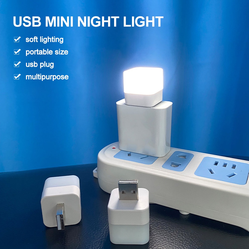 2 Đèn LED Tròn Cổng USB Bảo Vệ Mắt Khi Đọc Sách Điện Thoại