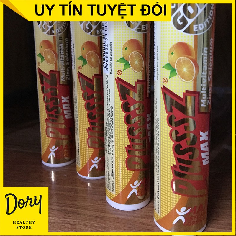 Vitamin C Sủi PLUSSSZ MAX GOLD - Chai 20 Viên | Thế Giới Skin Care