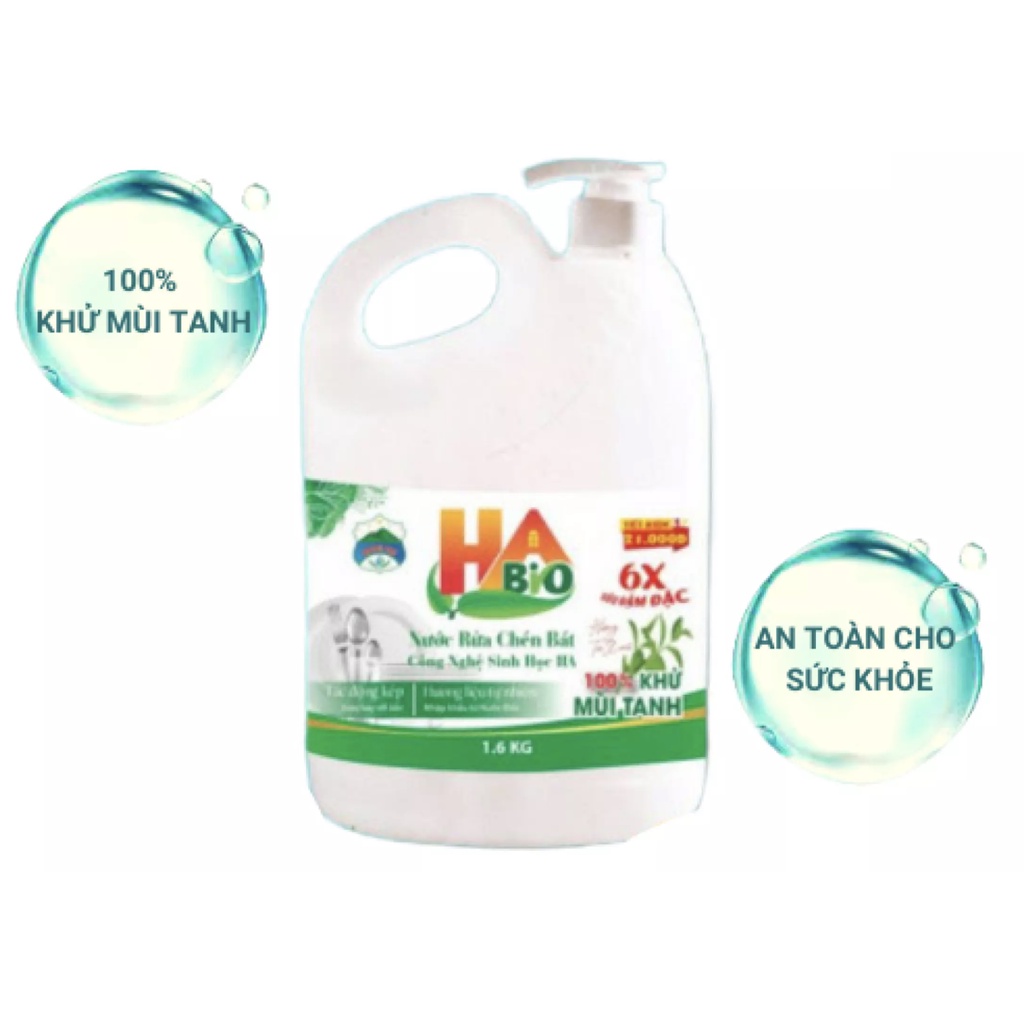 Nước rửa chén hương chanh HA BIO 1.6KG