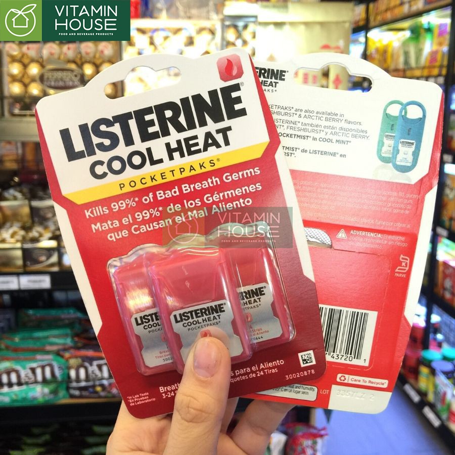 Vỉ 3 Hộp Miếng ngậm thơm miệng Listerine