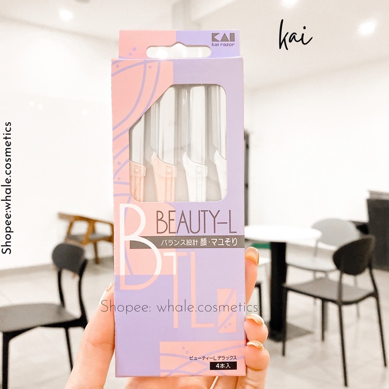 Set 4 Dao Cạo Lông Mặt KAI Lưỡi Đơn BTL-4H