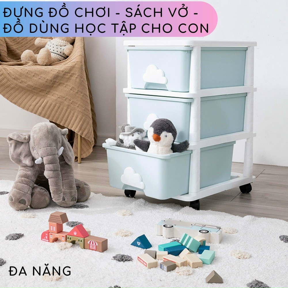 Kệ mây, tủ 4 tầng đựng đồ dùng bỉm sữa, quần áo, đồ chơi sang trọng cho bé và gia đình