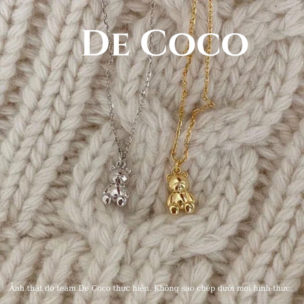 [KHÔNG ĐEN GỈ] Vòng cổ titan hình gấu, dây chuyền Ice Bear decoco.accessories