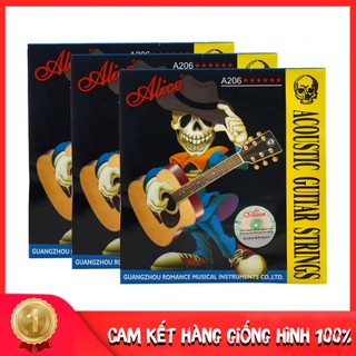 Dây Bộ đàn GUITAR Acoustic Alice A206 giá hạt dẻ