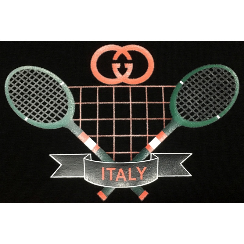 Áo Thun Cotton Ngắn Tay In Hình Vợt Tennis Thời Trang Mùa Hè Cho Cặp Đôi