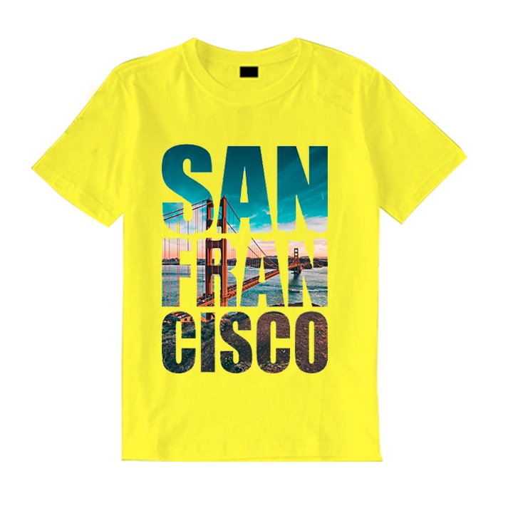 Áo Thun Nam Nữ Sanfrancisco Tay Ngắn Vải Thun Cotton Mềm Mịn