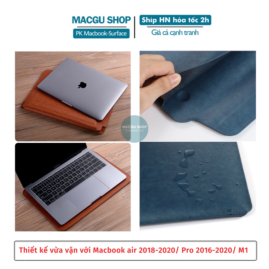 Bao da Macbook, Surface, Laptop cao cấp mỏng nhẹ, chống sốc chống nước