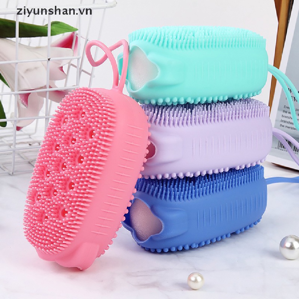 Bàn chải silicone chà lưng tẩy tế bào chết khi tắm