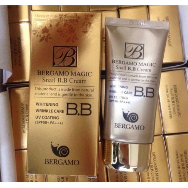 Kem nền BB cream tinh chất từ ốc sên BERGAMO MAGIC SNAIL B.B CREAM SPF50 PA+++ 50ml