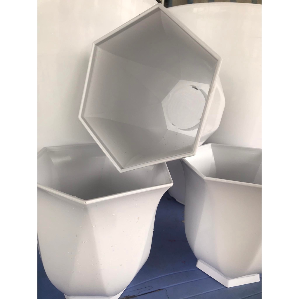 Chậu Nhựa Trồng Cây Cảnh, Hoa Trong Nhà Linh Lan Kt 28 x24cm Màu trắng