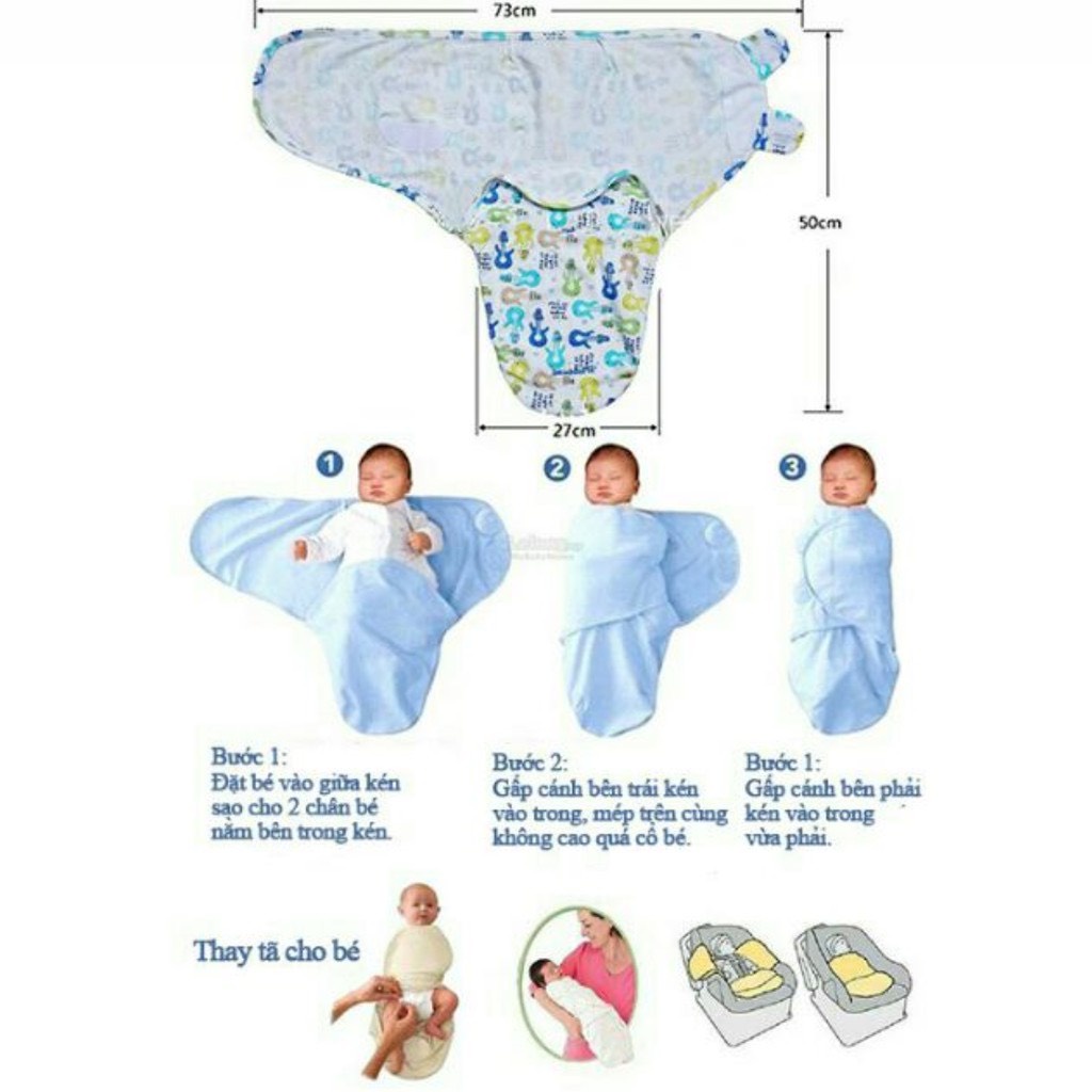 Chăn Ủ Kén Summer Infant SwaddleMe cotton Cho Bé