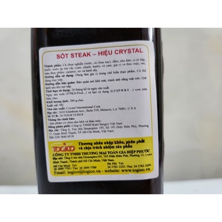 [Chai 284g] XỐT BÍT TẾT [USA] CRYSTAL Steak Sauce (tgc-hk)