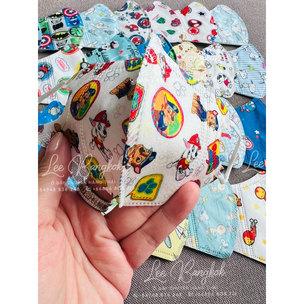 Set Mix 5 Cái Không Chọn Mẫu  Khẩu Trang Hello Kitty, Mikey Mouse, Siêu Nhân, Chó Cứu Hộ - Wincy Mart Shop