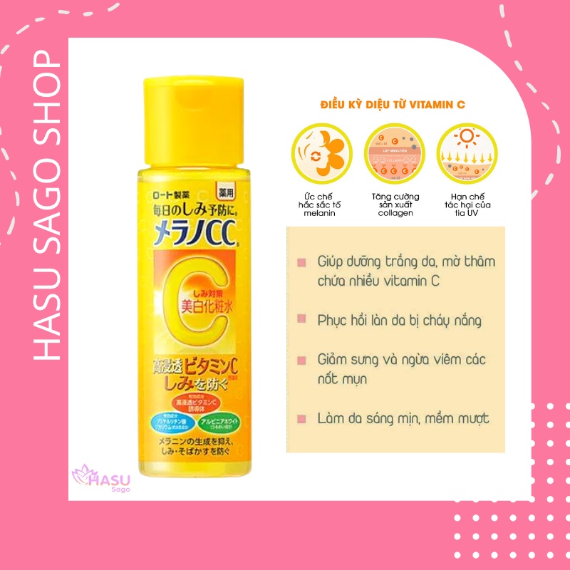Dung dịch dưỡng trắng da chống thâm nám Melano CC Whitening Lotion 170ml