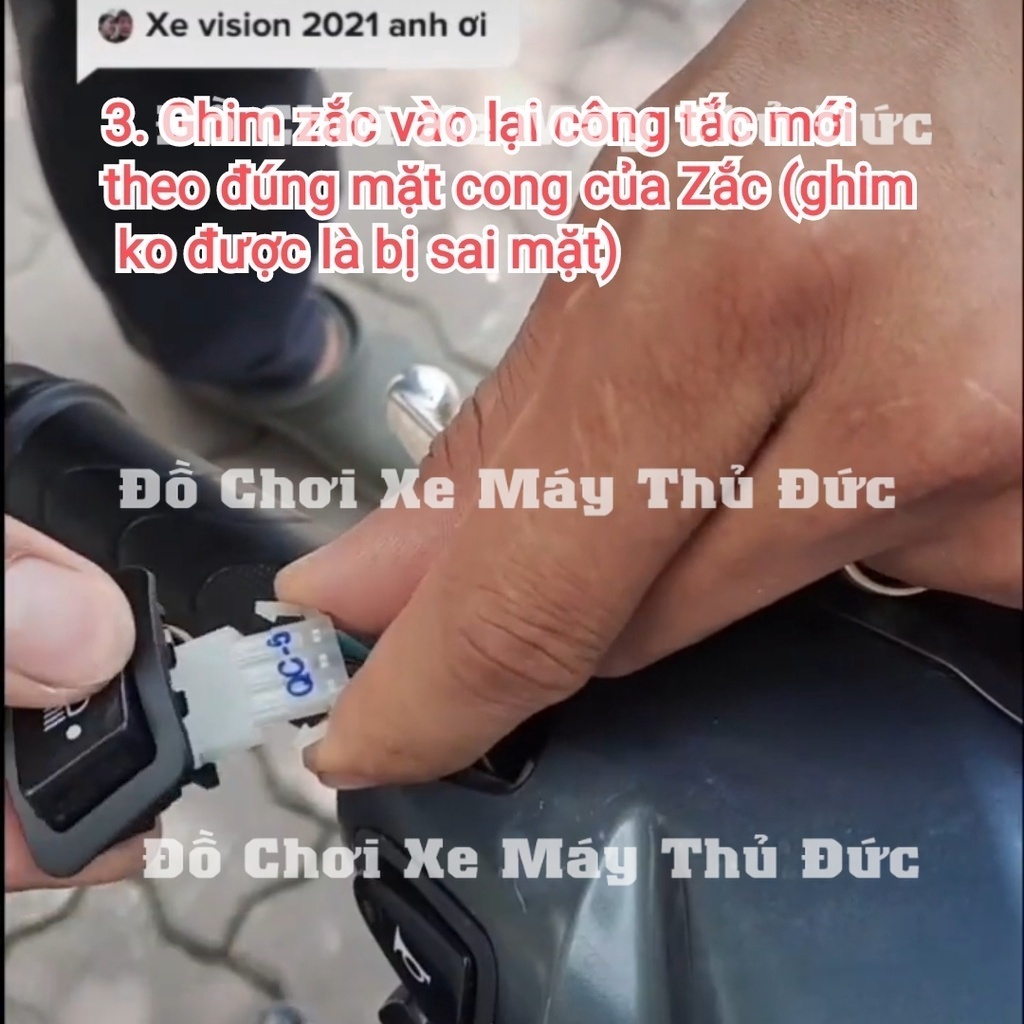 Công Tắc Tắt Đèn Pha Xe Honda Vision Wave A110 Blade rsx led Lead lead125 - Chính Hãng - Bảo Hành