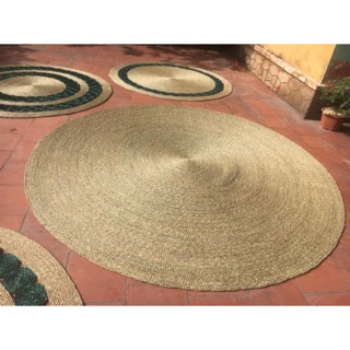 thảm cói tròn trơn 1m5