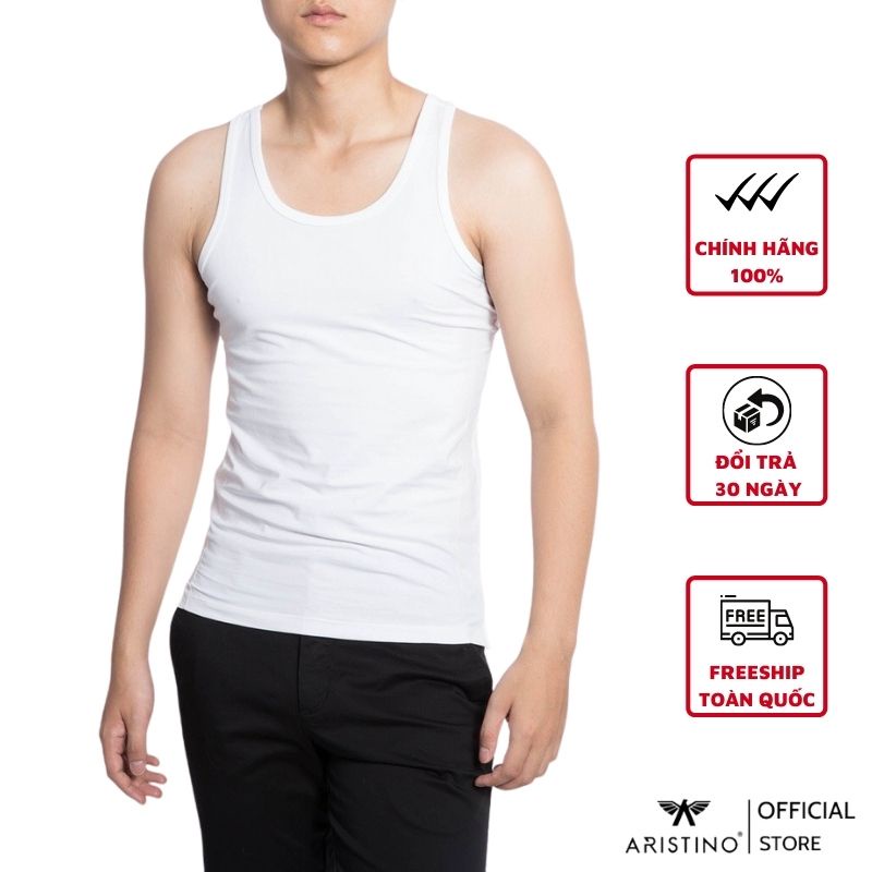 Áo ba lỗ nam cao cấp Aristino, áo thun lót trong chất cotton mềm mịn và thấm hút mồ hôi cực tốt | AC21