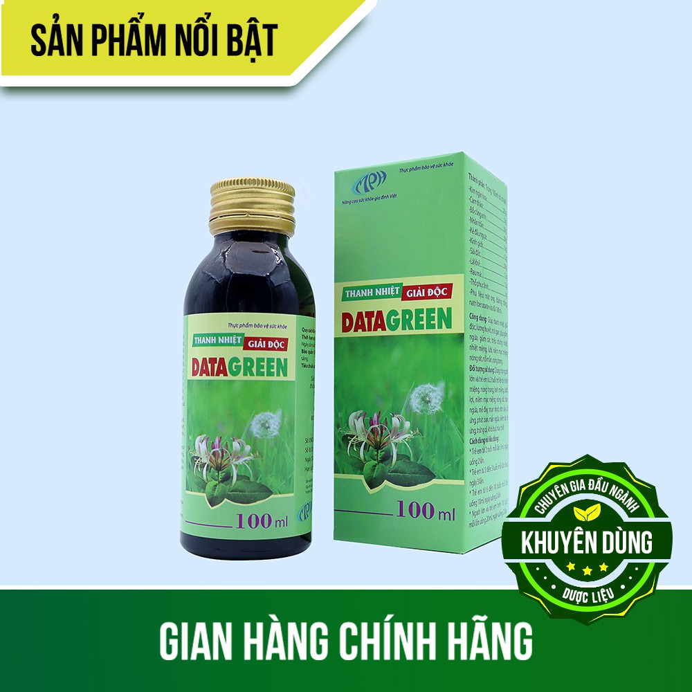 Thanh nhiệt, Giải độc gan cho bé Data Green - Giảm các triệu chứng nóng trong, nóng gan: mẩn ngứa, rôm sảy, nổi mề đay