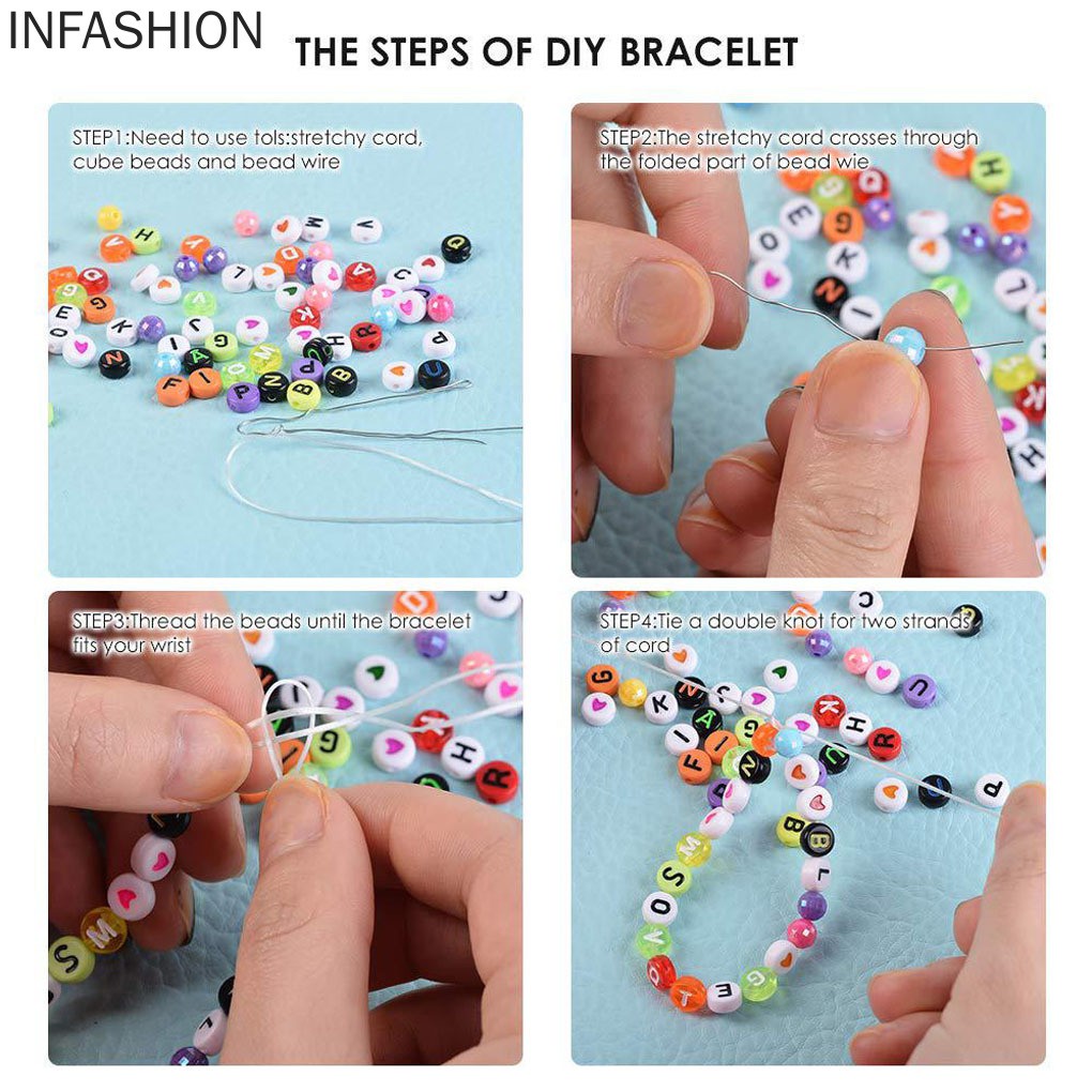 Hộp 1200 Hạt Xâu Làm Vòng Đeo Tay