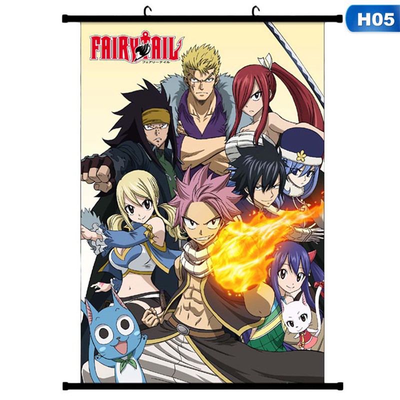 Tranh Treo Poster Hoạt Hình Anime Nhật Bản Fairy Tail Lucy Natsu 123