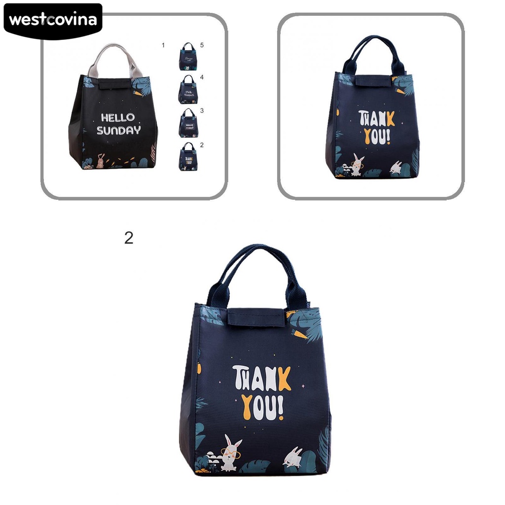 Túi đựng hộp cơm trưa bằng vải oxford giữ nhiệt tiện dụng