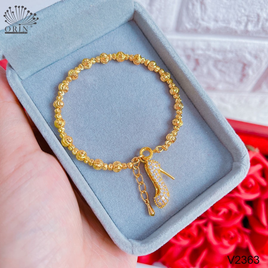 Vòng tay nữ, vòng bi đính chiếc giày thiết kế cao cấp Orin V2363