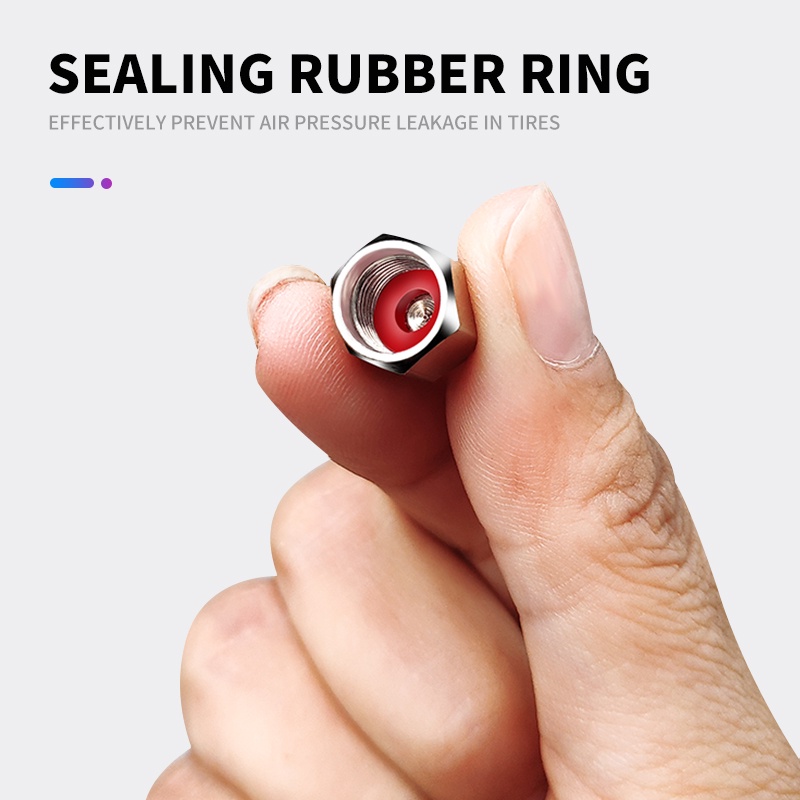 Bộ 4 Nắp Van Bánh Xe Hơi Bằng Nhôm Chống Bụi Cho Kia Spectra Mbang Sportage Picanto RIO