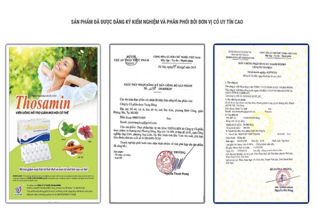 Thosamin viên uống giảm mùi hôi cơ thể | Thế Giới Skin Care