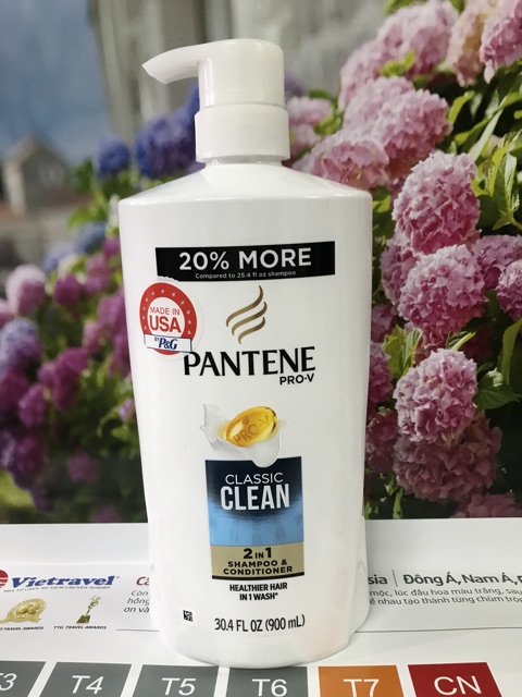 Dầu gội và dầu xả pantene 900ml (nhập khẩu mỹ )