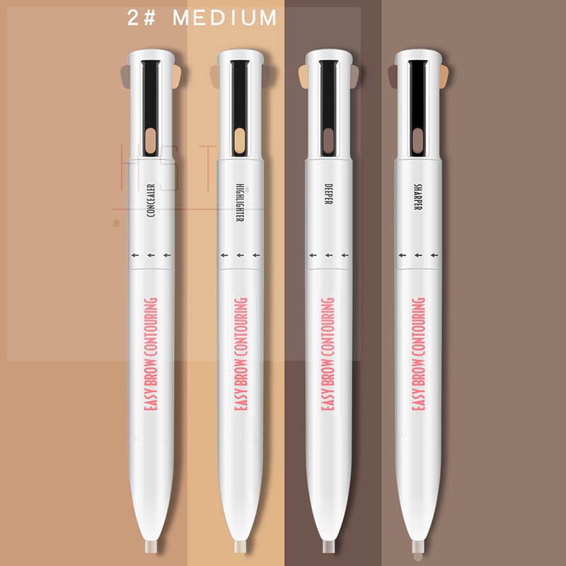 (Hàng Mới Về) Bút Kẻ Lông Mày 4 Trong 1 Chống Nước Chống Mồ Hôi Tiện Dụng | BigBuy360 - bigbuy360.vn