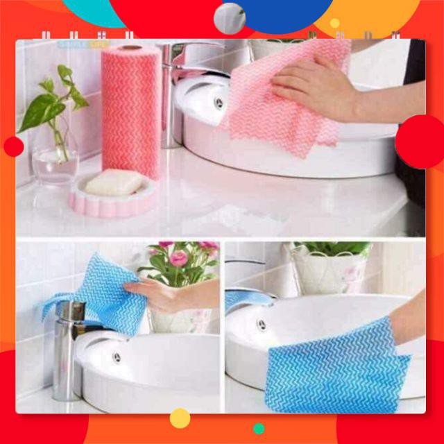 [ SALE TƯNG BỪNG] Cuộn 50 khăn lau đa năn.
