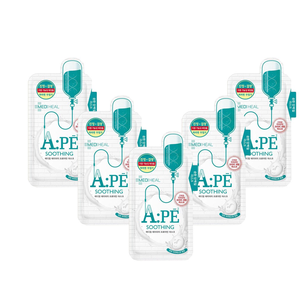 Combo 5 Mặt nạ dưỡng da ẩm mượt giúp giảm viêm chống kích ứng Mediheal A:PE Proatin Mask _ Mediheal Chính Hãng
