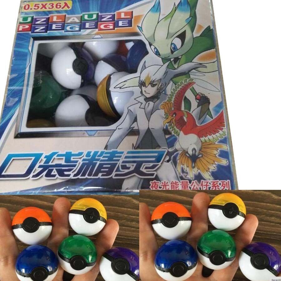 Bộ 36 quả bóng Pokemon nhựa đồ chơi nhiều màu sắc