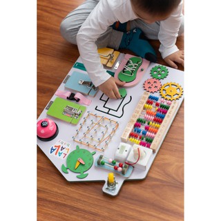 Bảng bận rộn - Busy board rèn luyện vận động cho trẻ, kích thước 40x50x5cm, hàng Việt Nam