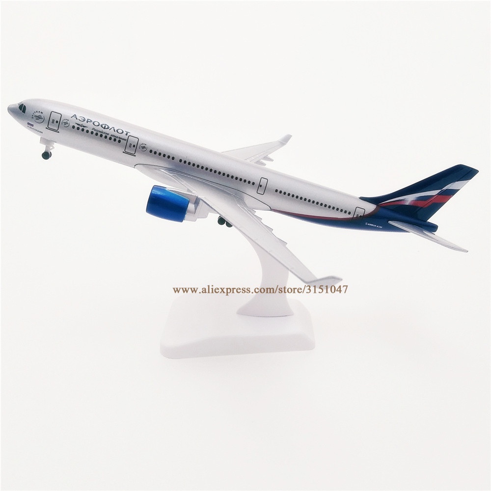 20cm Kim loại hợp kim Máy bay Nga Hàng không Aeroflot Nga Airbus 330 A330 Hãng hàng không Hàng không Máy bay Mô hình Máy