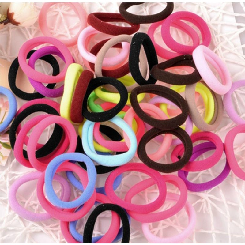 Hộp 30 sợi dây thun buộc tóc co giãn cho bé