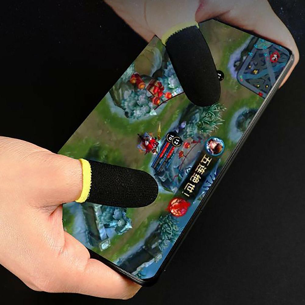 Ngón Tay Chơi Game Màu Vàng Đen Bằng Sợi Carbon Chống Mồ Hôi Chuyên Nghiệp